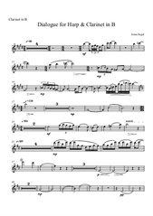 Dialogue for Harp and Clarinet – Clarinet Part